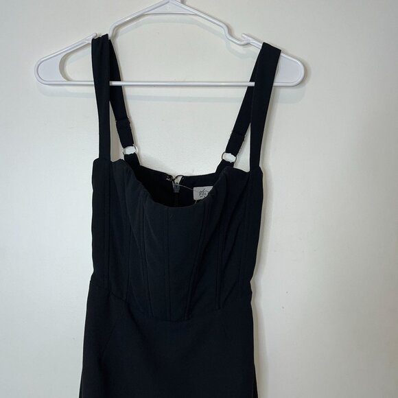 Ladies Oh Polly Corset Dress Size 8 Black Boned Going Out Mini Dress 2 - Picture 2 of 8
